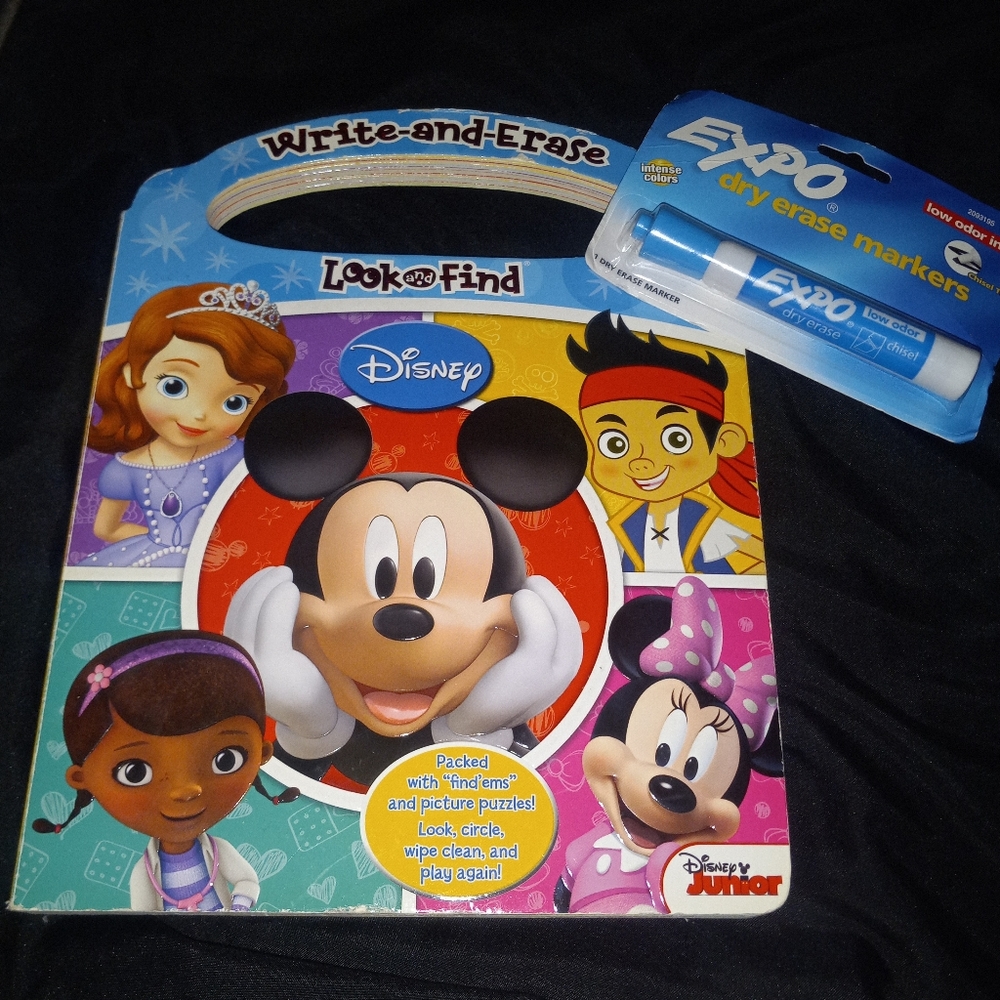 Disney Jr. Write-and-Erase Look and Find Book
